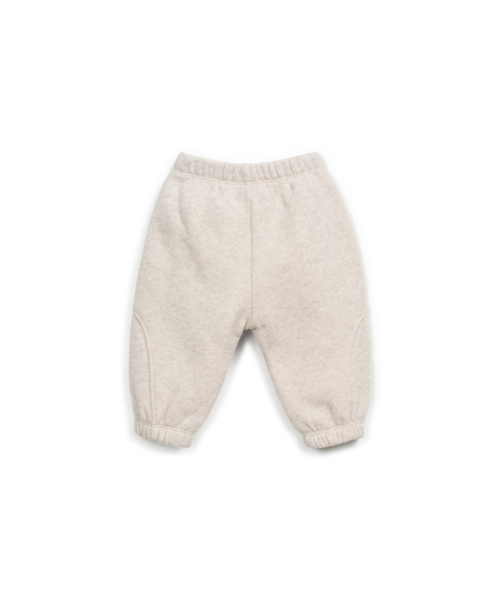 FLEECE TROUSERS - BEIGE MELANGE