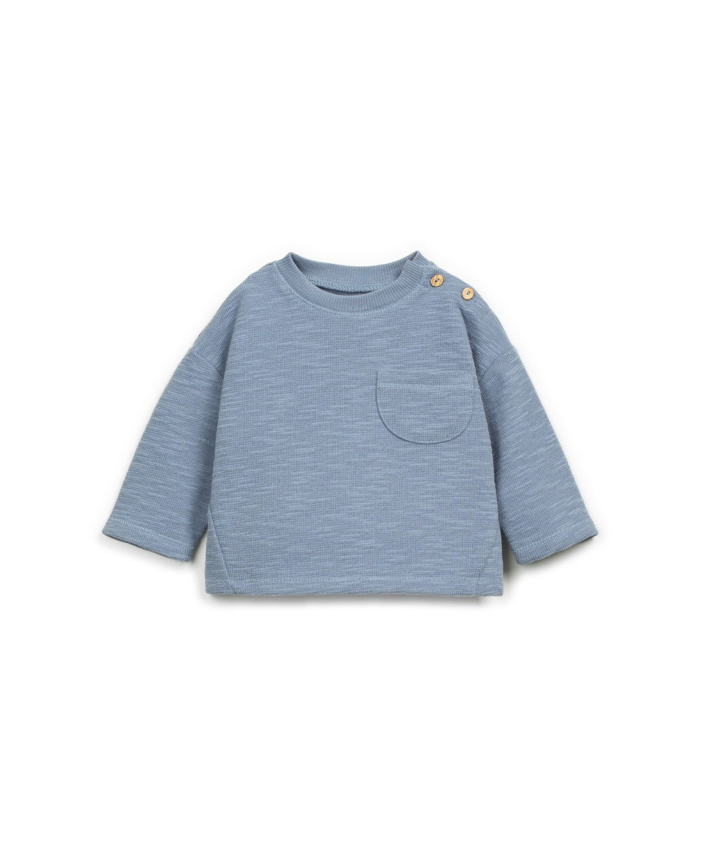 RIB LS T-SHIRT BABY BOY - BLUE