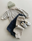 STRIPED JERSEY SWEATER - GRAFITE