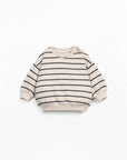 STRIPED JERSEY SWEATER - GRAFITE