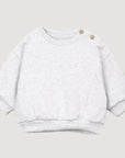FLEECE SWEATER GREY MELANGE - BABY