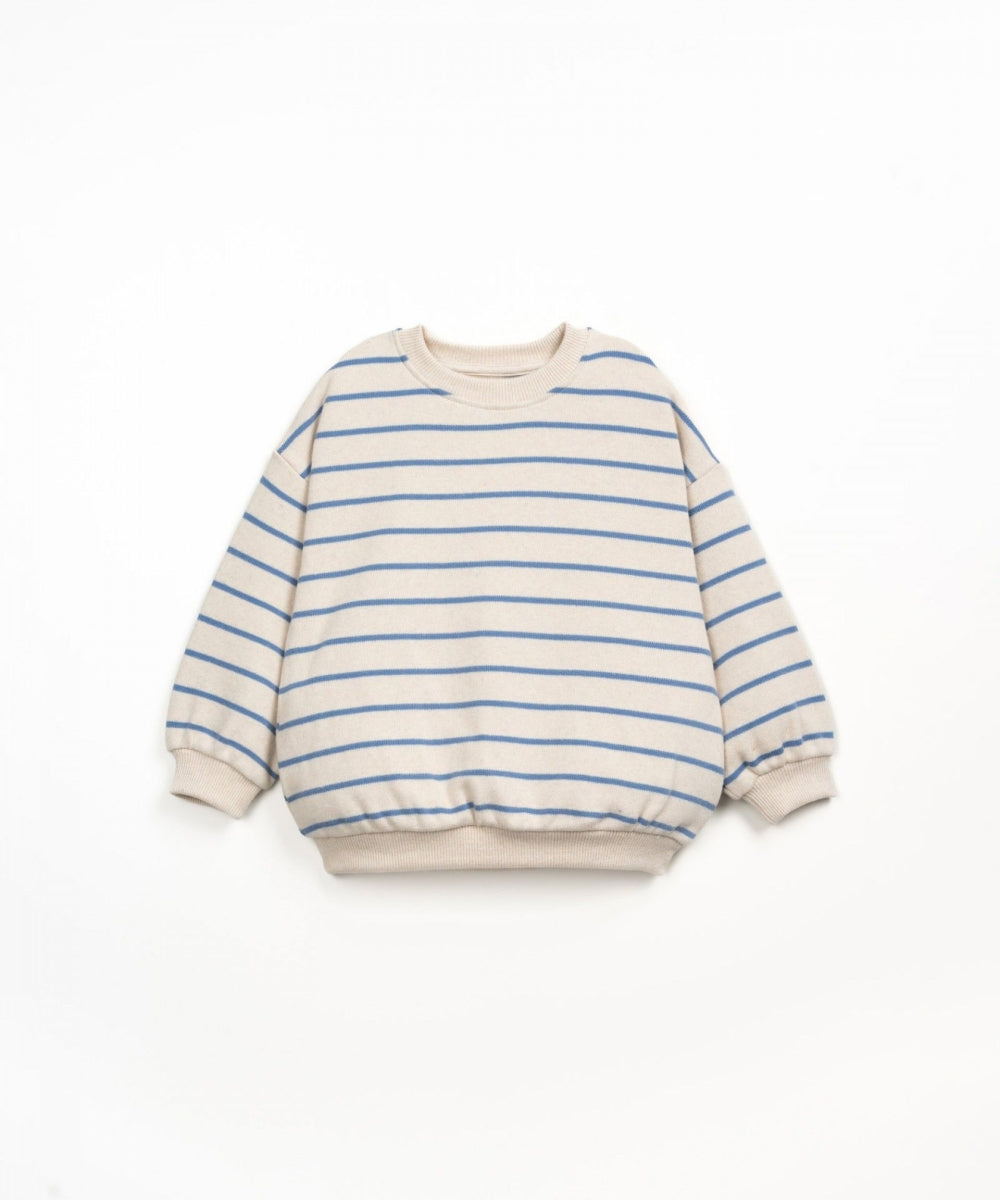 STRIPED JERSEY SWEATER KIDS - BLUE