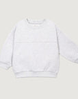 FLEECE SWEATER GREY MELANGE - KIDS