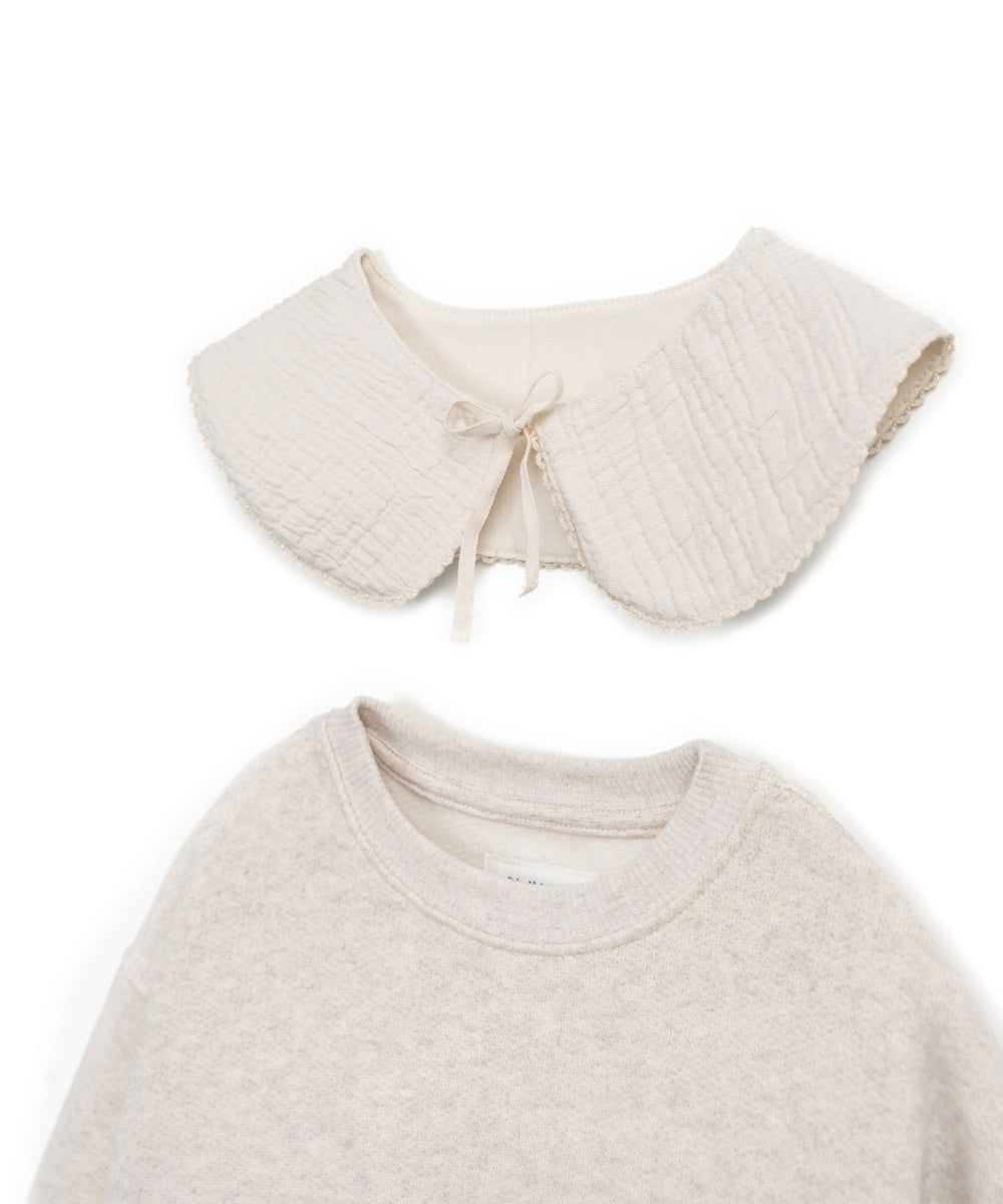 FLEECE SWEATER KDIS - BEIGE MELANGE