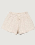 EMBELLISHED PIQUÉ SHORTS ECRU - KIDS