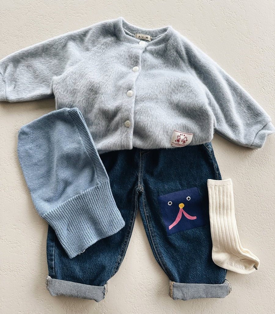 FLUFFY BLUE CARDIGAN - 3y up to 7y