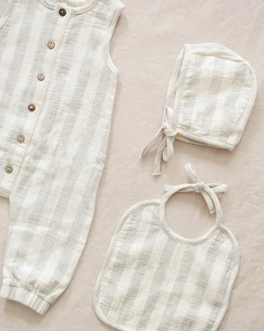 ﻿WOVEN JUMPSUIT - SKY STRIPE