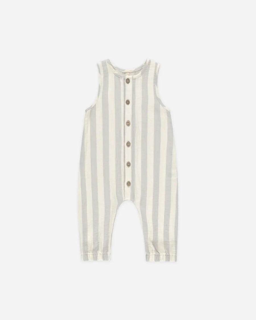 ﻿WOVEN JUMPSUIT - SKY STRIPE