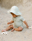 UPF 50+ ZIP ZWEMPAK ONE-PIECE - SAGE