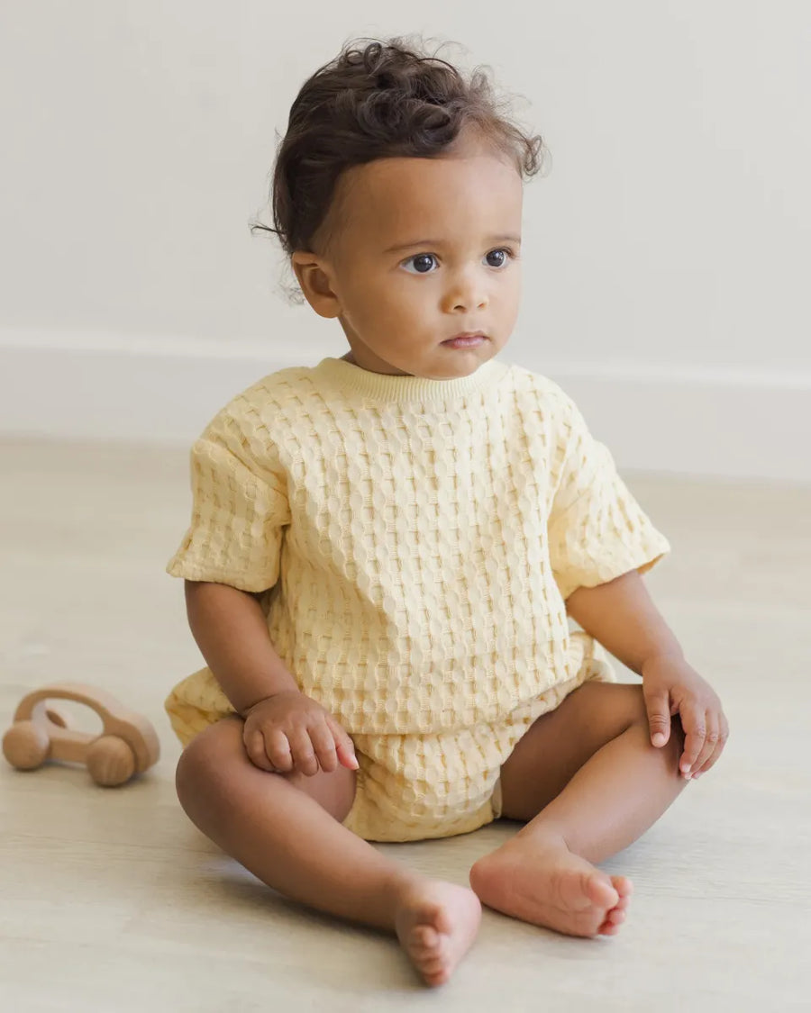 RELAXED BUBBLE ROMPER - YELLOW