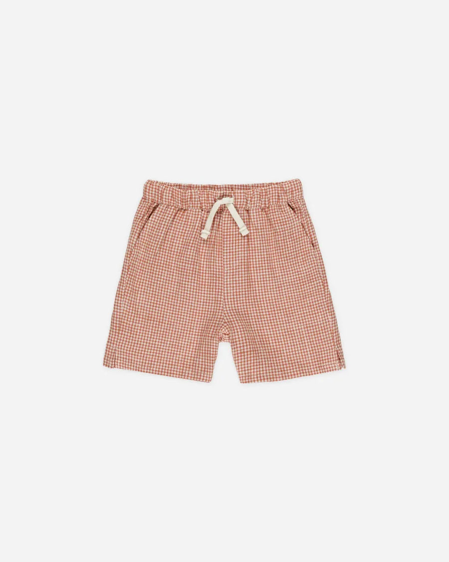 PERRY SHORT - POPPY GINGHAM