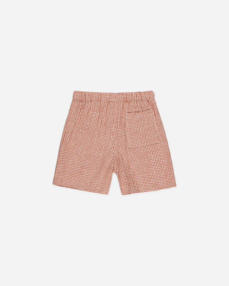 PERRY SHORT - POPPY GINGHAM