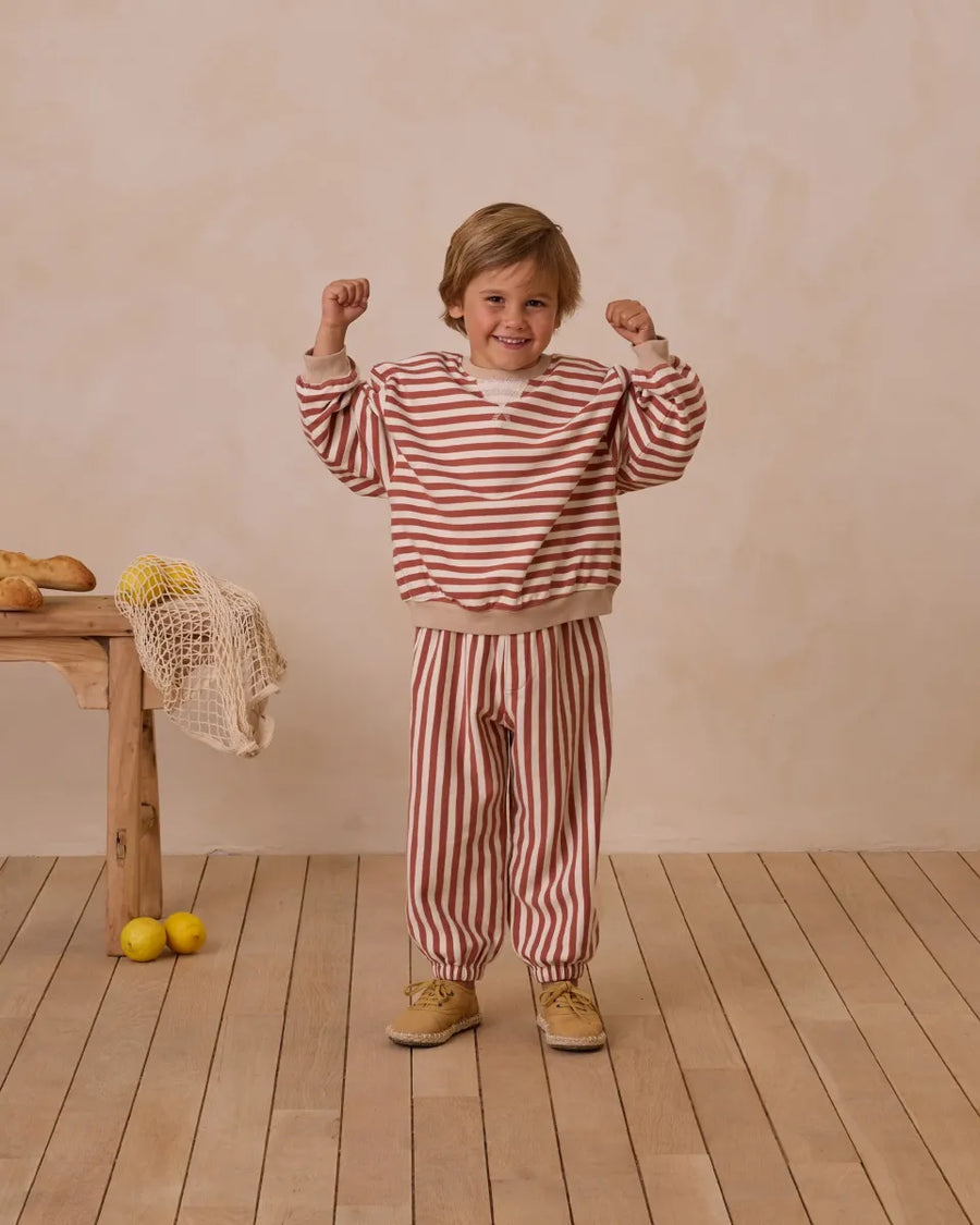 RELAXED JOGGER - POPPY STRIPE