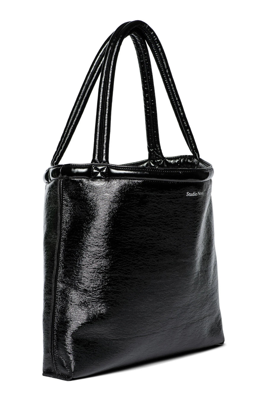 Reversible Teddy Lacquer Mom Bag