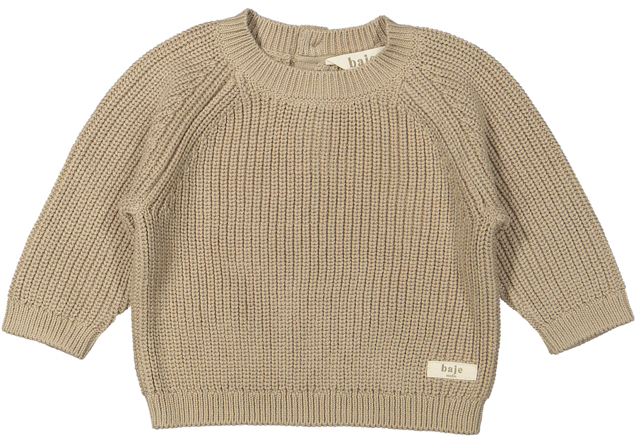 KNITTED SWEATER COVE TAUPE - NB UP TO 116