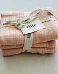 MUSLIN CLOTHS PACK - 3x Peach