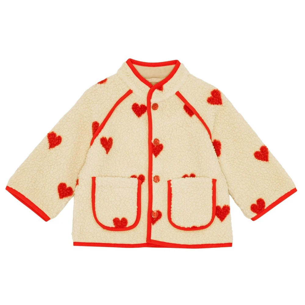 Simone fleece jacket - hearts