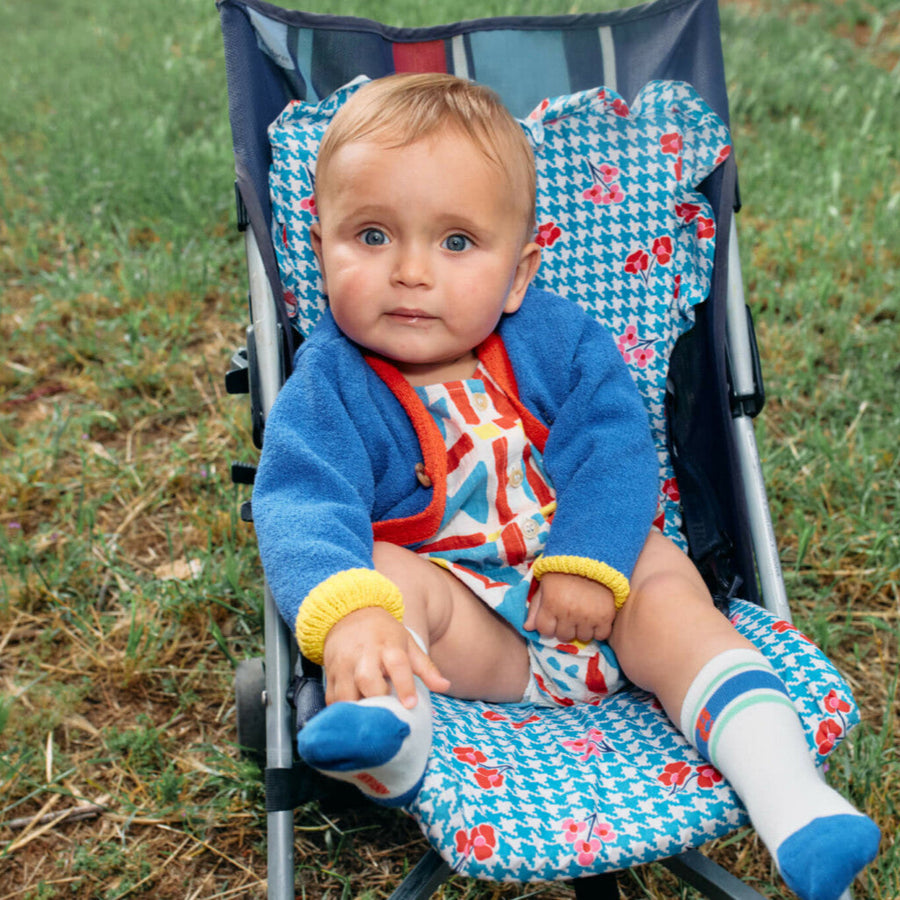 Color block V-neck cardigan - baby