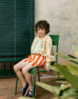 Stripes Twill Shorts Red - KIDS