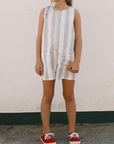 Stripes Twill Short One-Piece - KIDS