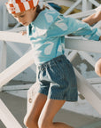 Stripes Denim Shorts - KIDS