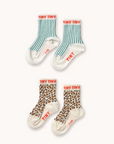 Animal Print & Fine Stripes Medium Socks - BABY