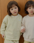Soft Sweatshirt Olive Stripe - baby & kids