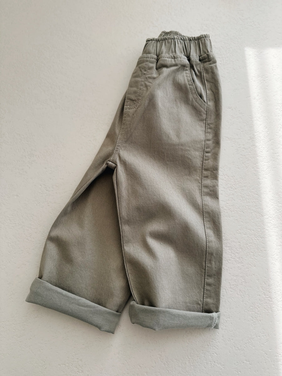 STRAIGHT FIT PANTS KHAKI