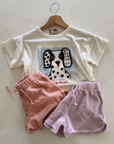 FLEECE SHORTS PEACH - KIDS