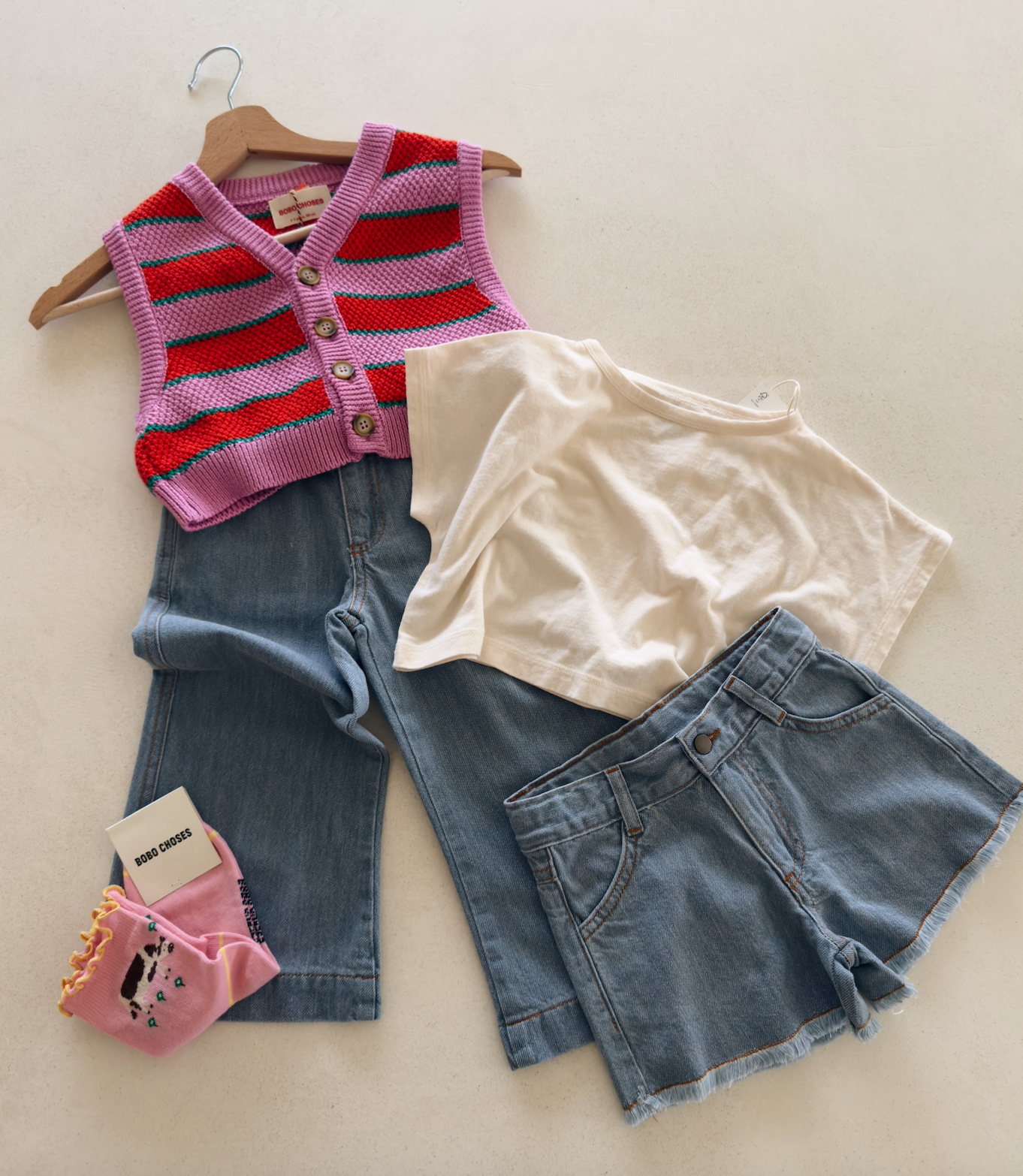 JERSEY T-SHIRT ECRU - KIDS