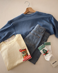 JERSEY SWEATER WASHED BLUE - KIDS
