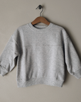 FLEECE SWEATER GREY MELANGE - KIDS
