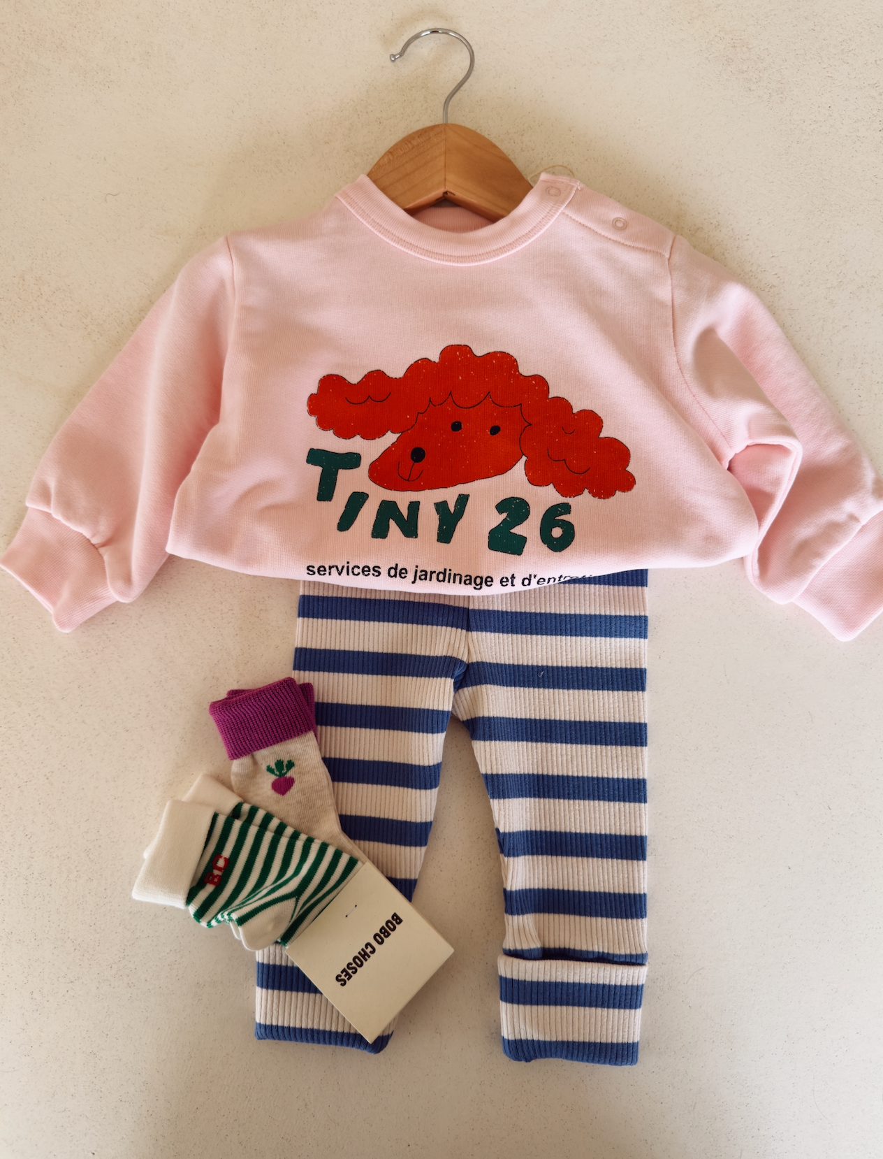 STRIPED RIB LEGGINGS - BABY