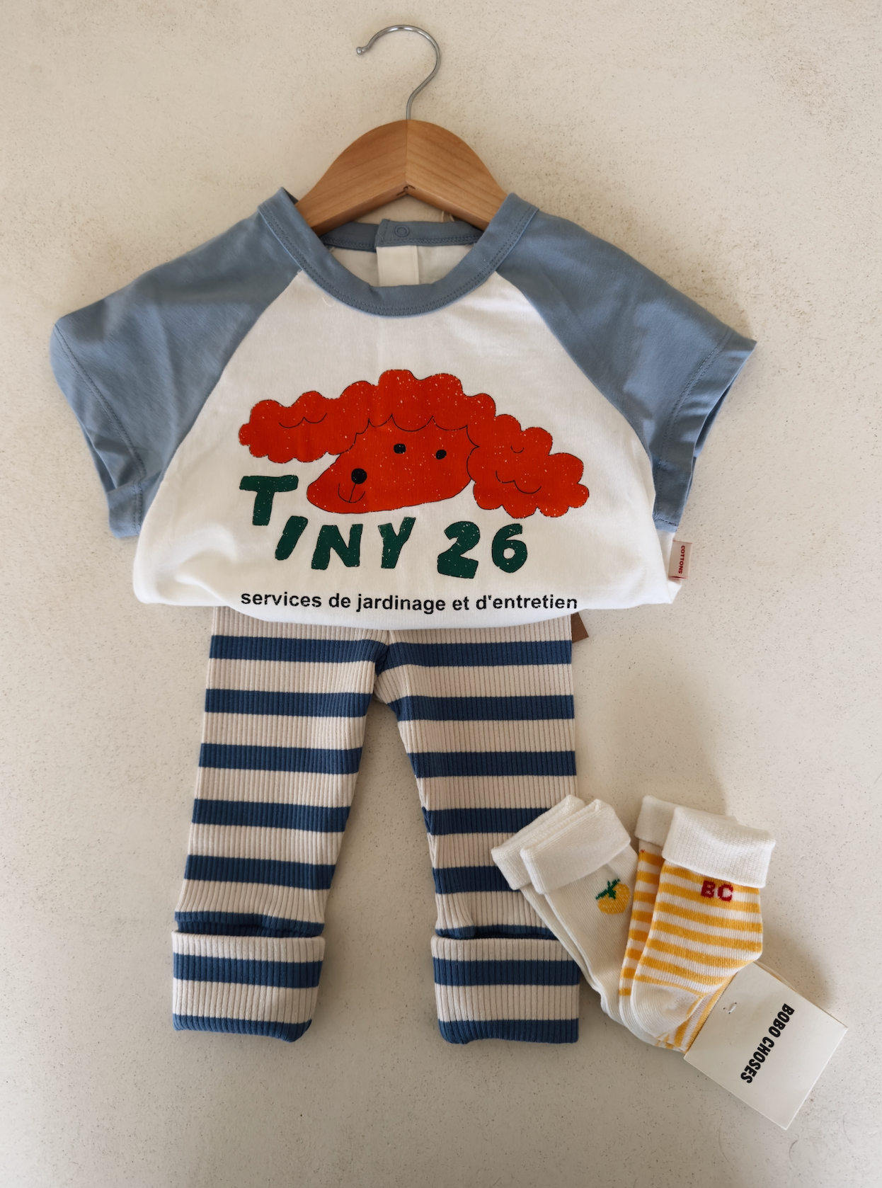 STRIPED RIB LEGGINGS - BABY