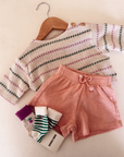 FLEECE SHORTS PEACH - BABY