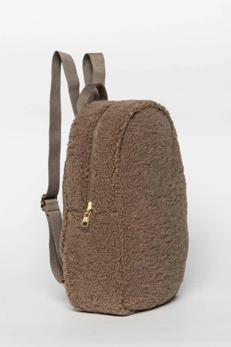 Chunky Backpack - midi brown teddy