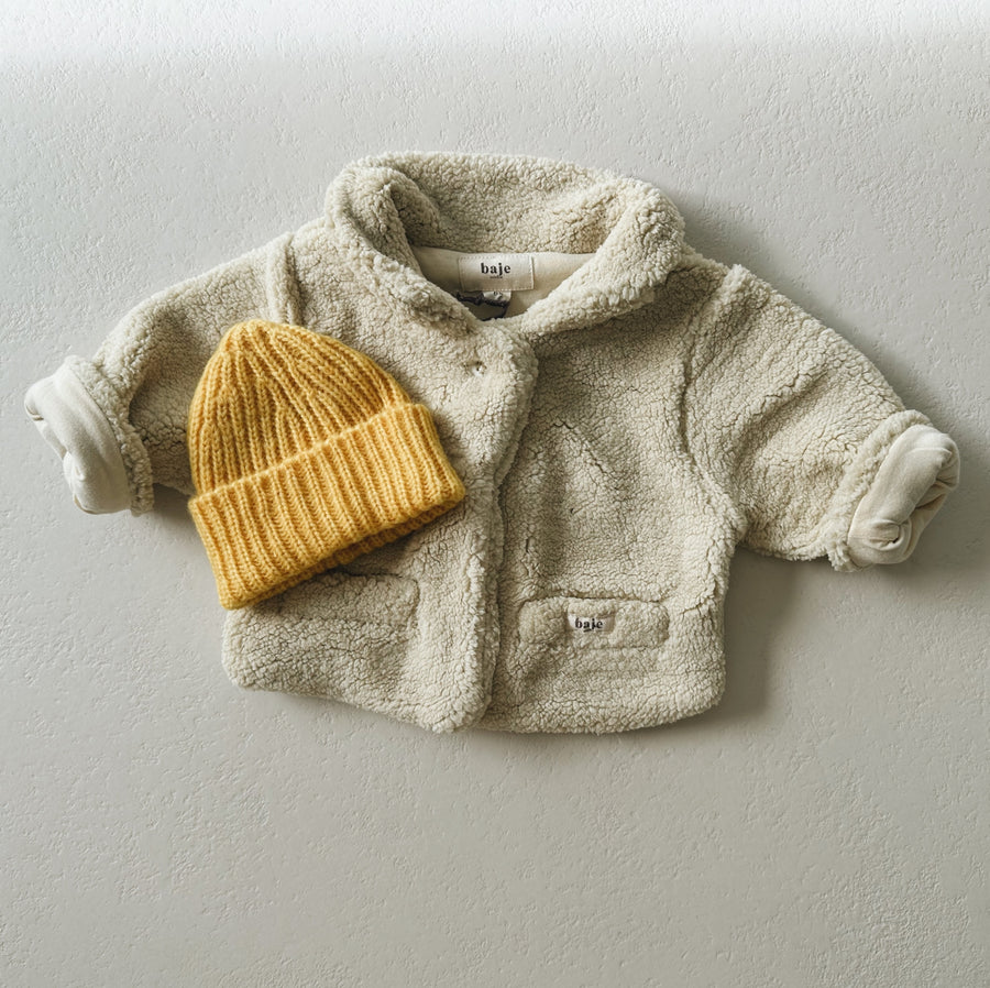 TEDDY BABY JACKET - ECRU