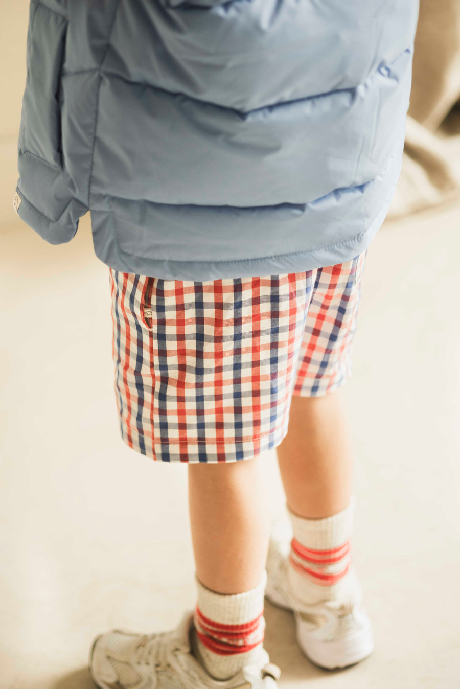 Hug shorts - Spicy red blue check