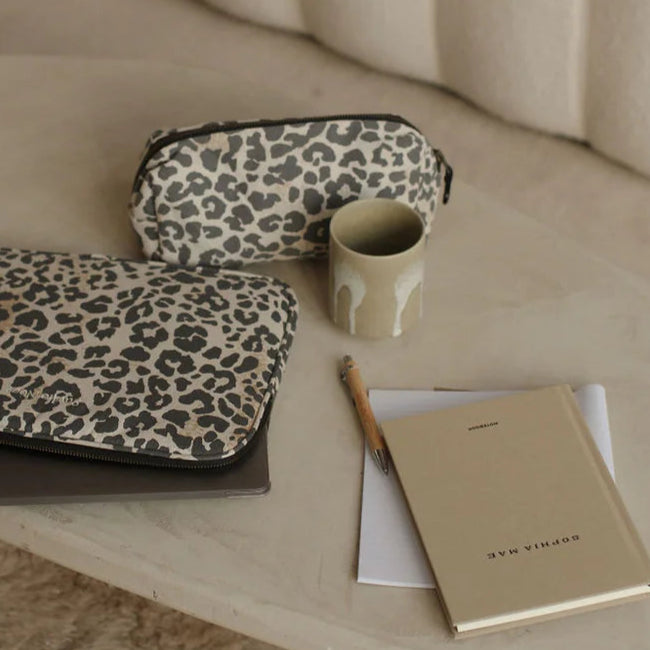 leopard soft cotton pouch studio noos