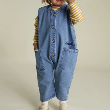 Wren Denim Sleeveless Overall
