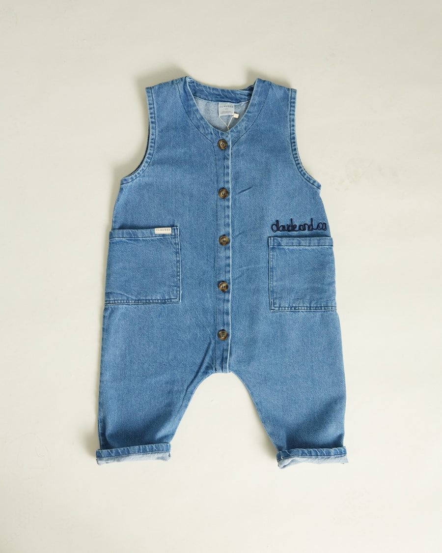 Wren Denim Sleeveless Overall