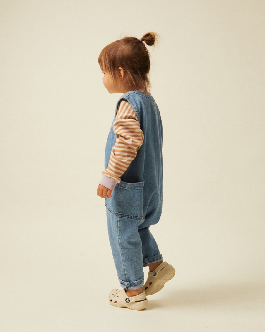 Wren Denim Sleeveless Overall