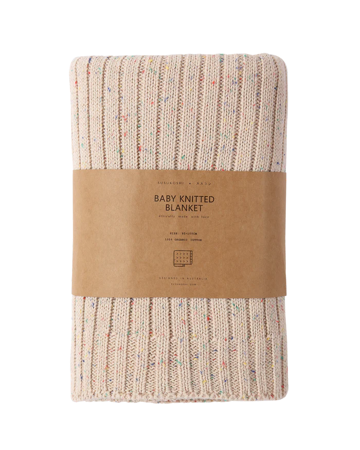 ORGANIC KNIT BLANKET - COOKIE SPRINKLE