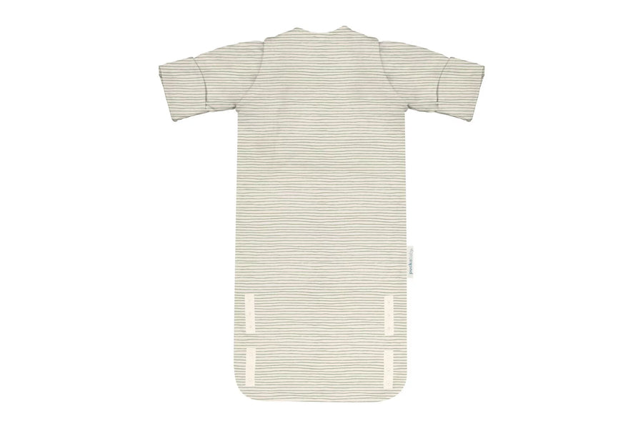 NEWBORN SLAAPZAK COTTON - 0-6m sage stripes