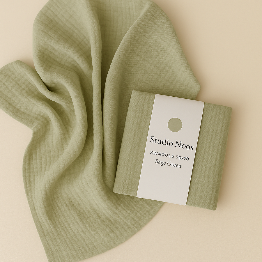 MUSLIN CLOTH 70X70 - sage green