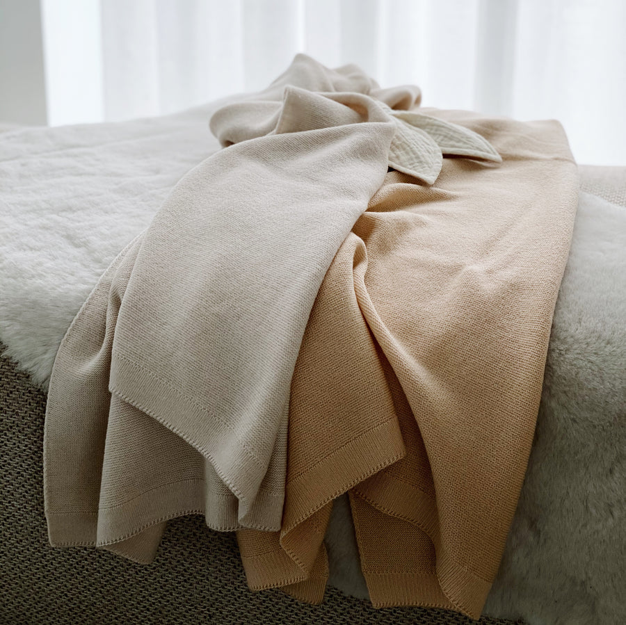 Blanket Eliz - Off-white & Oat