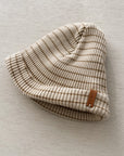 RIB BEANIE - Biscuit Stripe
