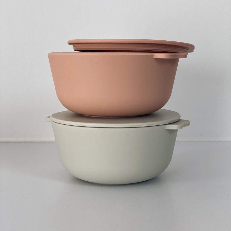 BOWL 2-PACK - blush & feather grey