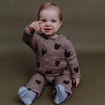 QUILTED ONESIE HEART - 50