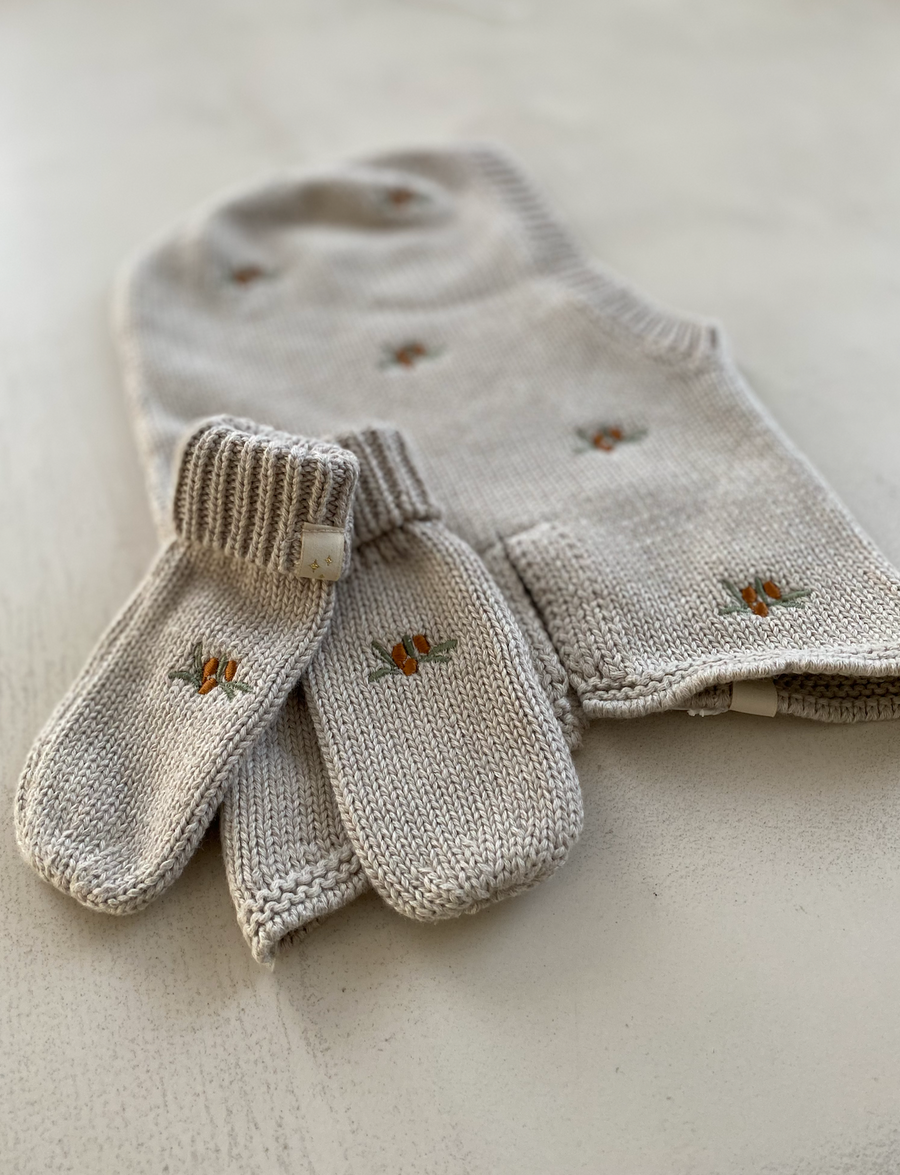KNITTED MITTENS - 0-12m